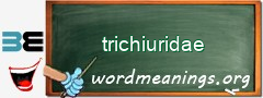 WordMeaning blackboard for trichiuridae